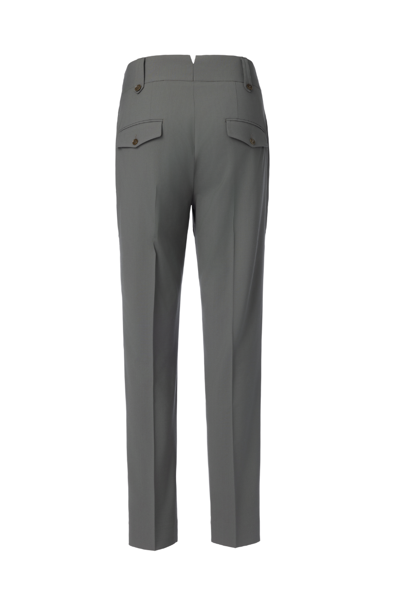 THEODORE Sage Wool Trousers, view 2 of 2