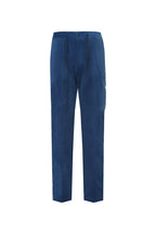 THEODORE Blue Corduroy Cargo Trousers, view 2 of 8