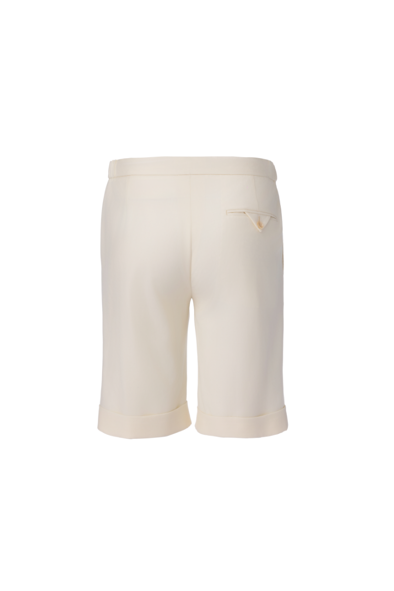 THEODORE White Wool Shorts, view 2 of 2