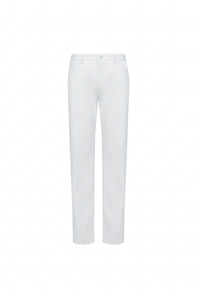 THEODORE White Cotton Trousers, view 1 of 2