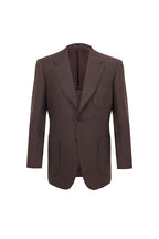 THEODORE Coffee Herringbone Wool Jacket, view 1 of 2