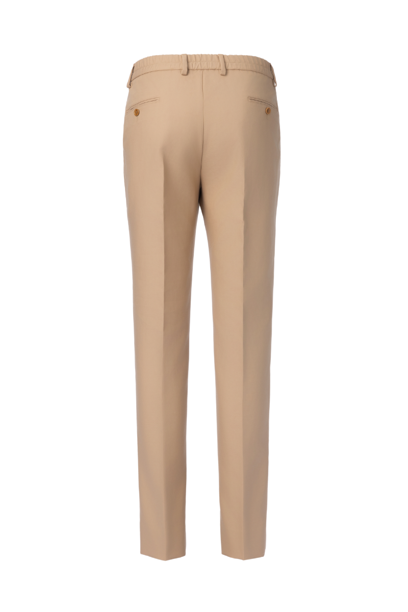 THEODORE Yellow Cotton Trousers, view 2 of 2