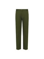THEODORE Olive Cotton Trousers, view 1 of 2