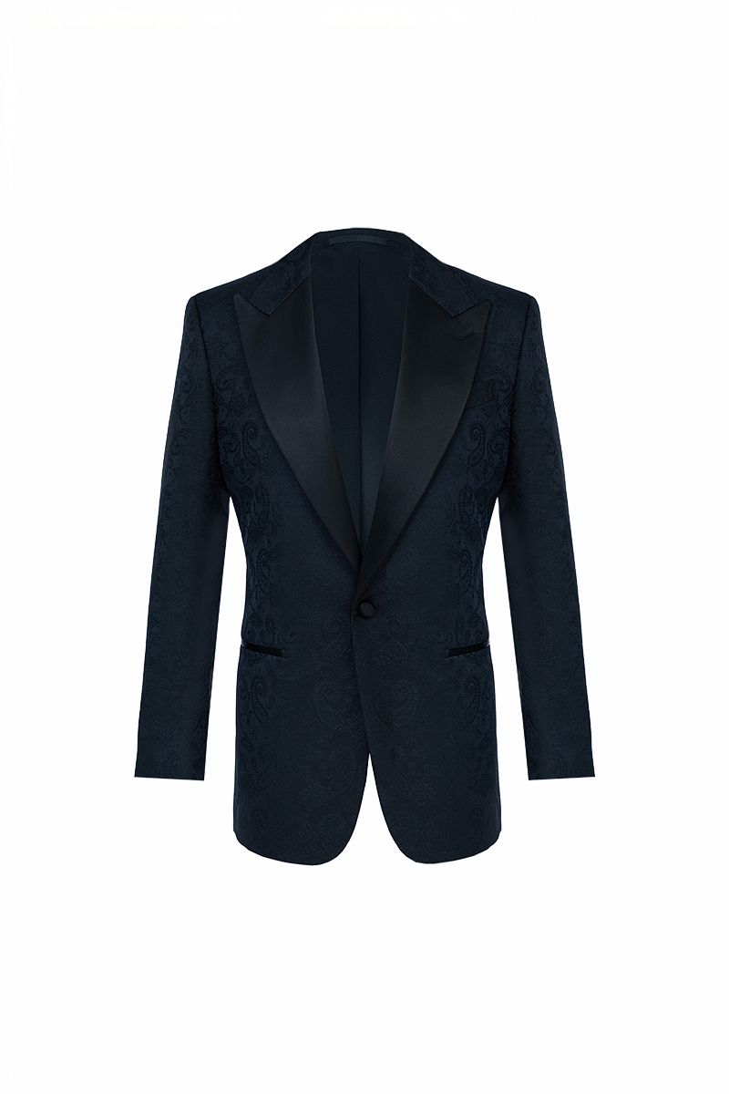 THEODORE Black Jacquard Polyester Jacket, view 1 of 3