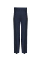 THEODORE The Via Veneto Navy Wool Square-Tab Trousers, view 2 of 8