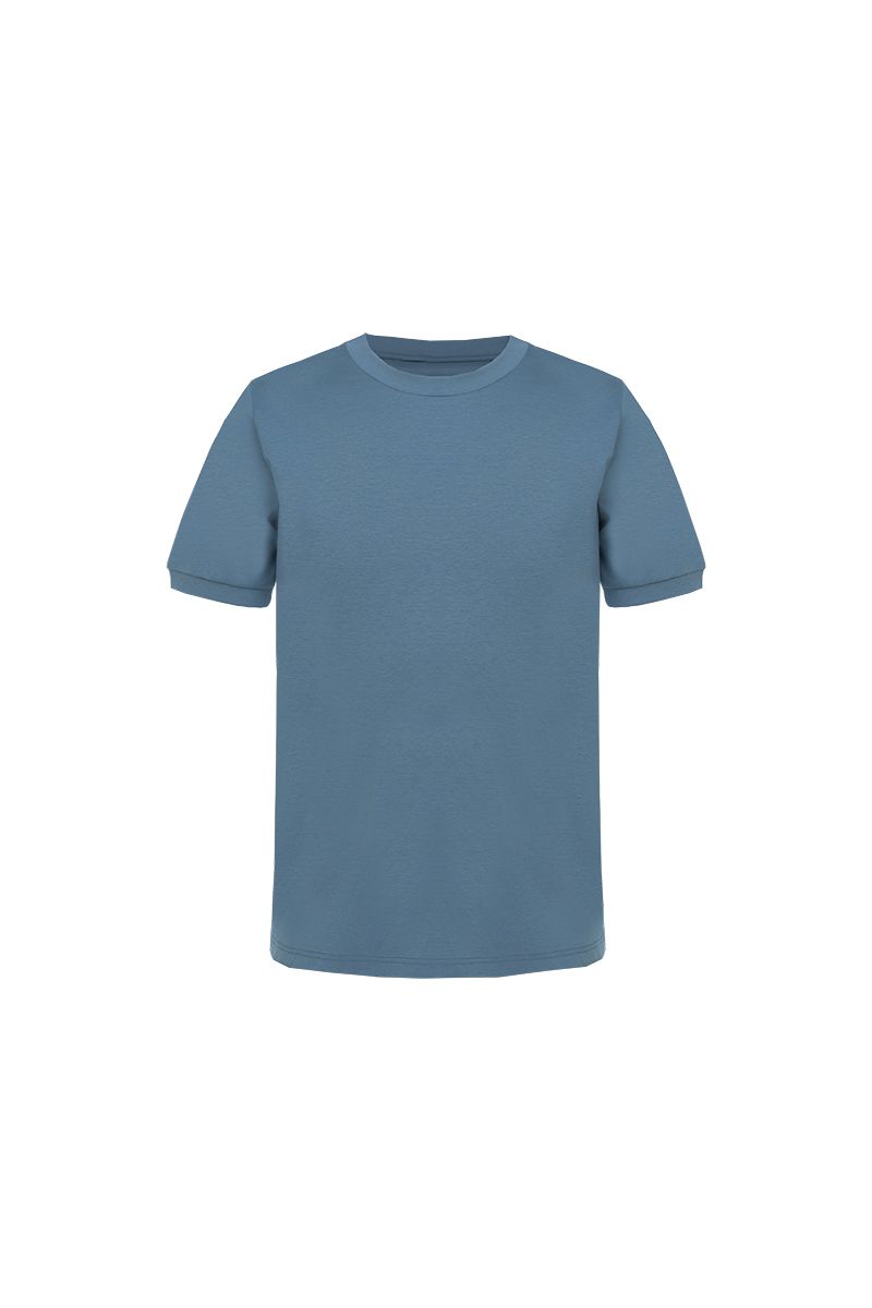 THEODORE Blue Cotton T-Shirt, view 1 of 2