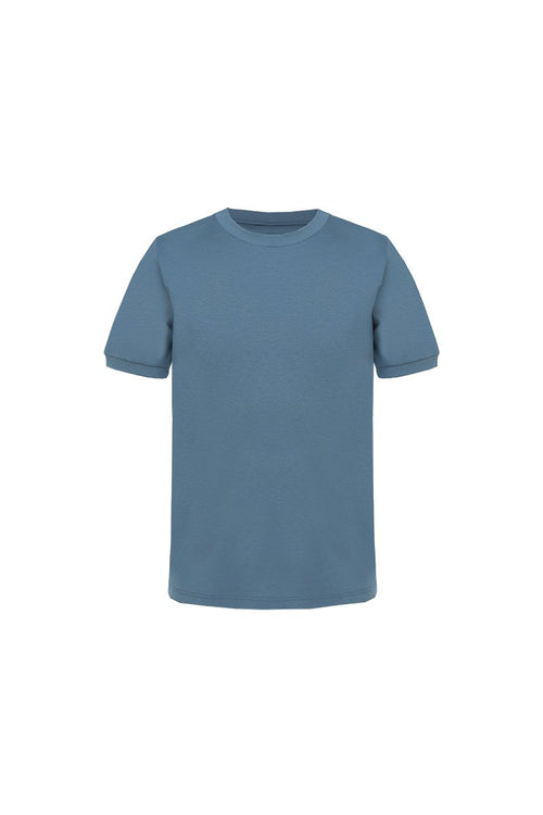 THEODORE Blue Cotton T-Shirt, view 1 of 2