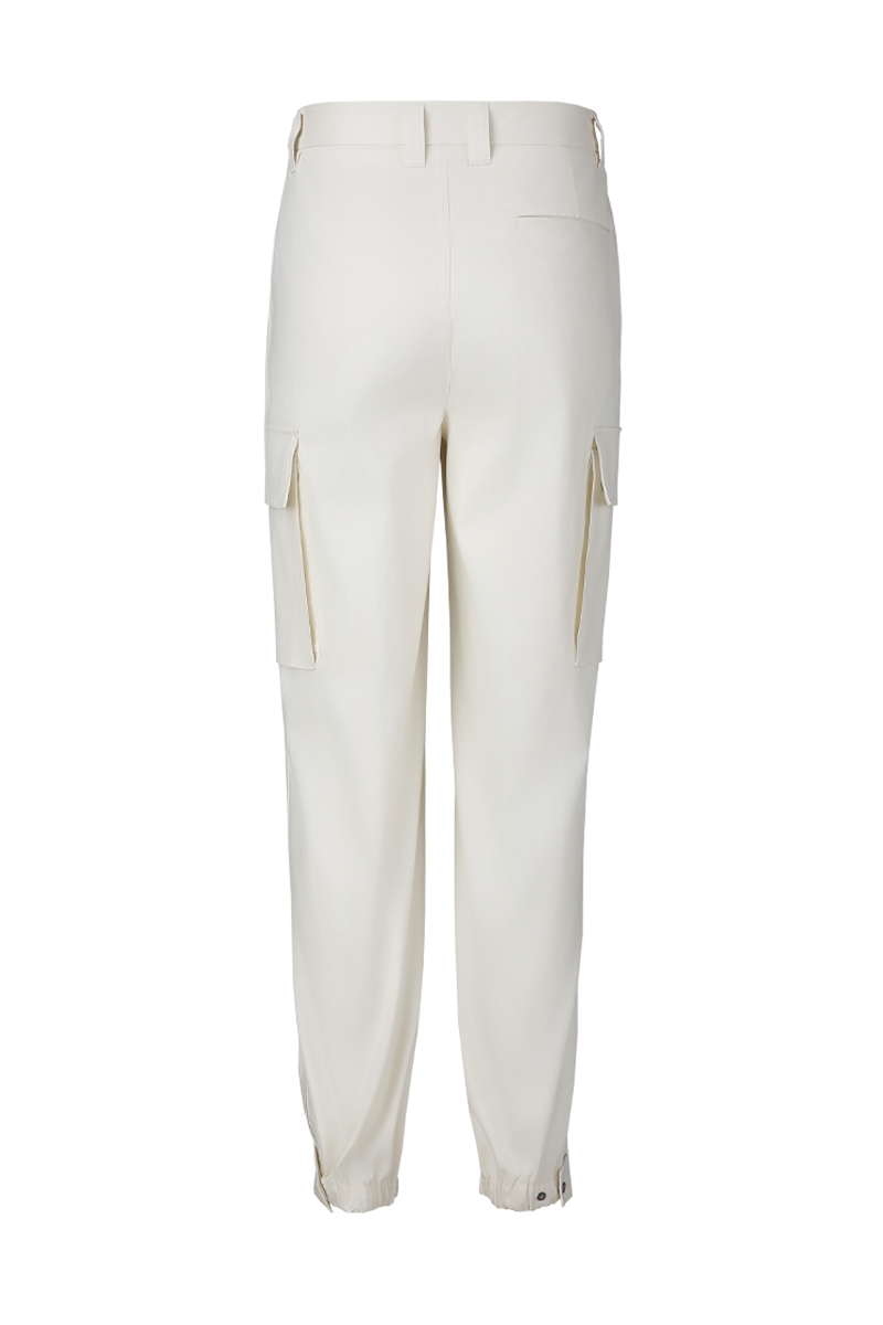 THEODORE Ivory Cotton Trousers, view 2 of 6