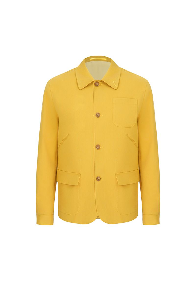 THEODORE Yellow Cotton Jacket, view 1 of 2