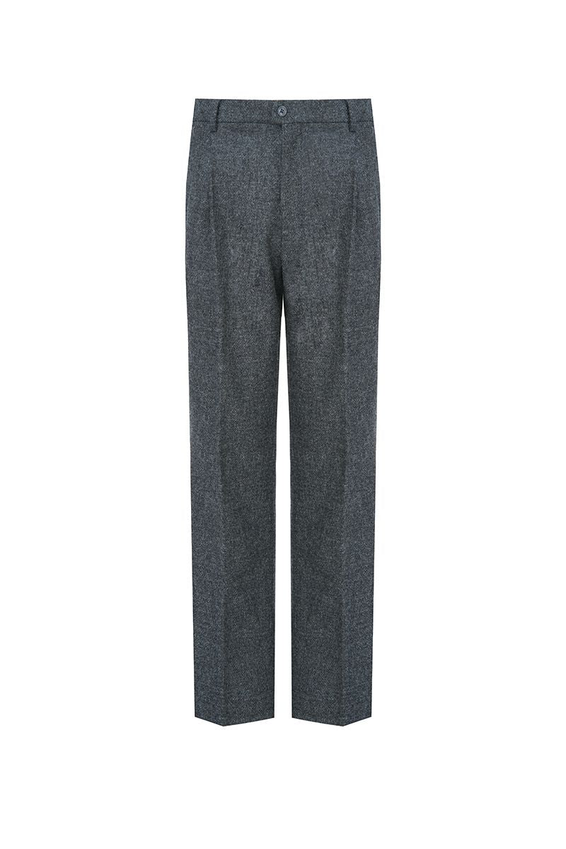 THEODORE Charcoal Heavyweight Wool Trousers, view 2 of 8