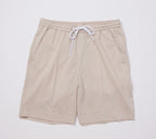 THEODORE Khaki Striped Cotton Shorts, view 4 of 6