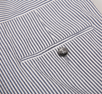 THEODORE Blue Striped Polyester Trousers, view 4 of 4