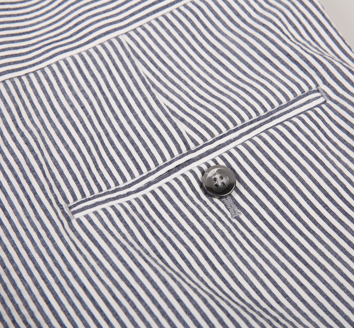 THEODORE Blue Striped Polyester Trousers, view 4 of 4