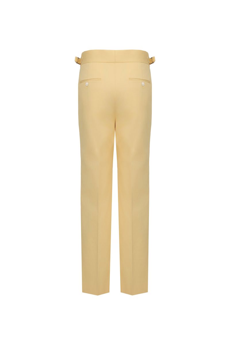 THEODORE Yellow Cotton Trousers, view 2 of 2
