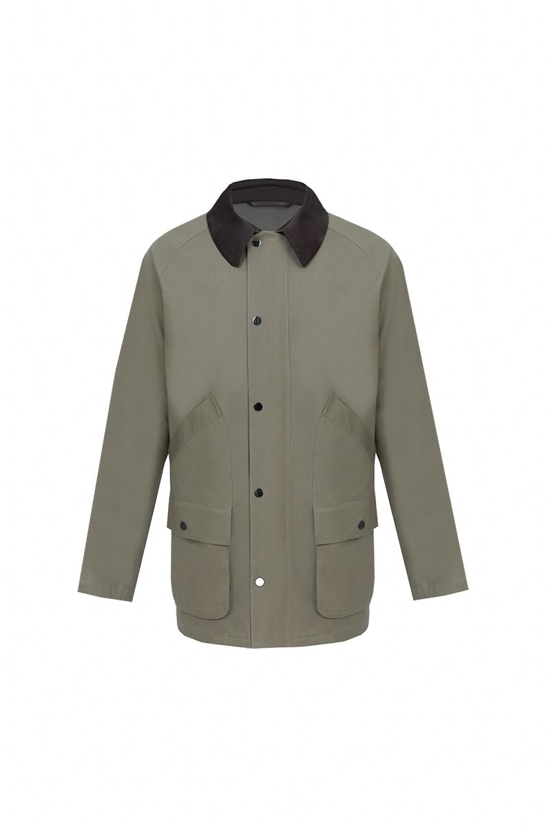 THEODORE Khaki Cotton Casual Jacket, view 1 of 5