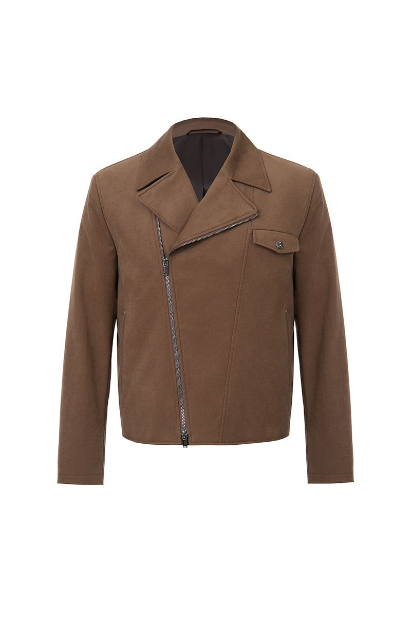 THEODORE Coffee Polyester Casual Jacket, view 1 of 4