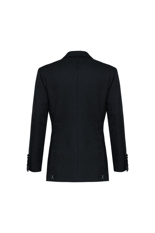 THEODORE Black Jacquard Polyester Jacket, view 2 of 3