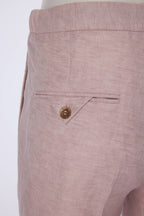 THEODORE Grey Linen Trousers, view 3 of 3