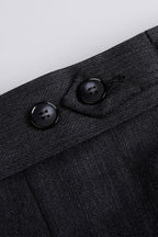 THEODORE Grey Striped Wool Trousers, view 3 of 5