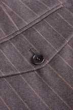 THEODORE Grey Striped Wool Trousers, view 3 of 6