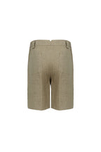 THEODORE Brown Linen Shorts, view 2 of 2