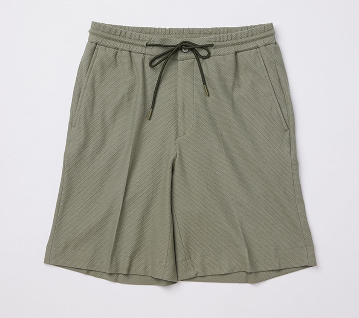 THEODORE Light Green Jacquard Cotton Shorts, view 4 of 7