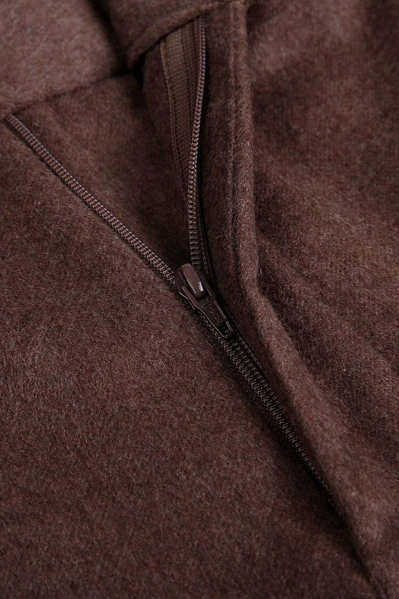 THEODORE Brown Wool Trousers, view 3 of 7
