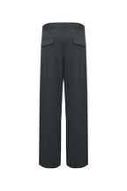 THEODORE Green Striped Wool Trousers, view 2 of 2
