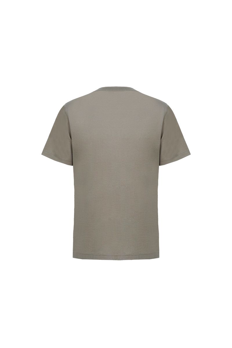 THEODORE The Filicudi Taupe Wool Crew-Neck T-Shirt, view 3 of 6