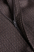 THEODORE Brown Jacquard Wool Trousers, view 3 of 6