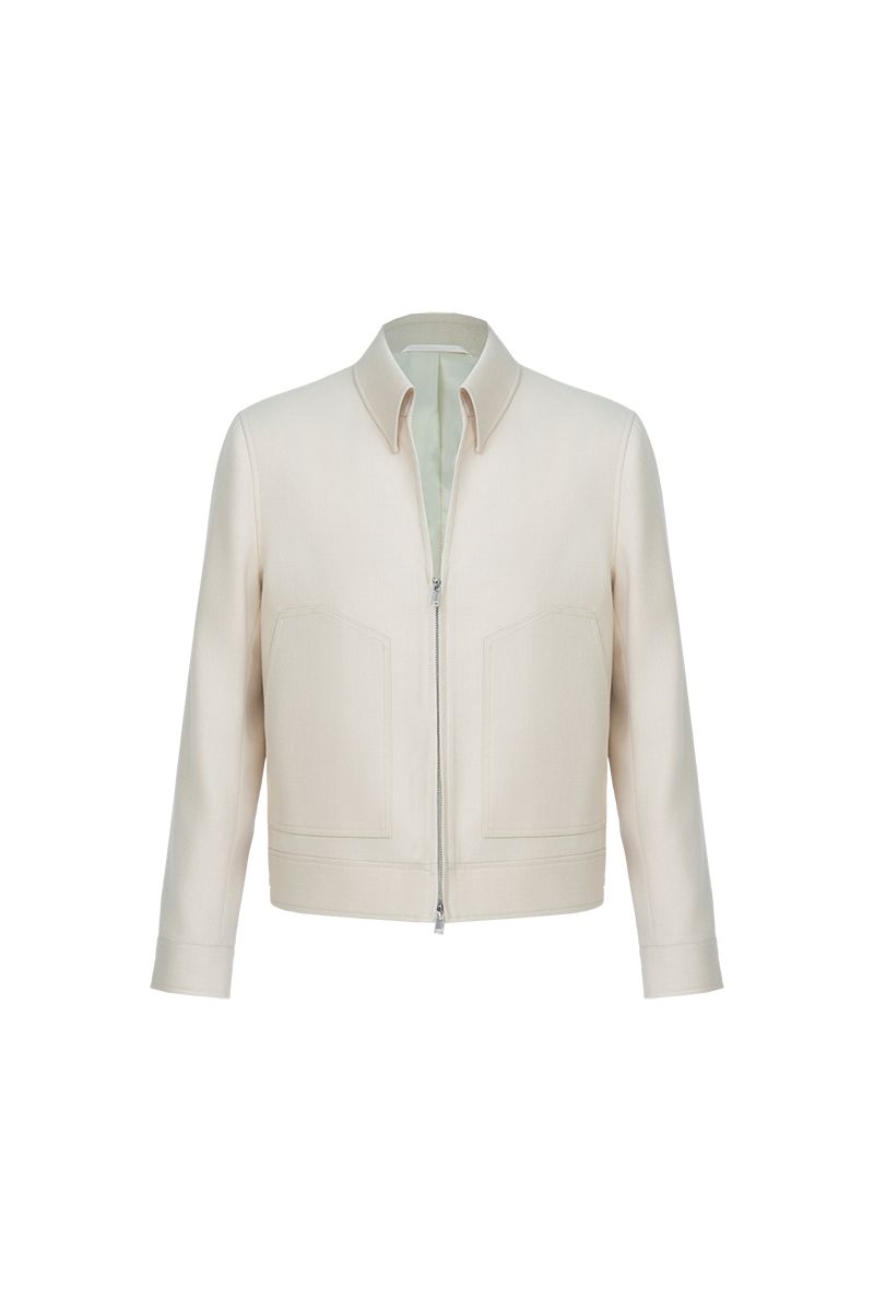 THEODORE Ivory Wool Casual Jacket, view 1 of 3