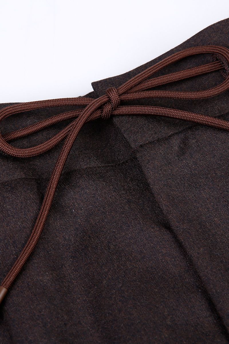 THEODORE Brown Wool Trousers, view 3 of 4