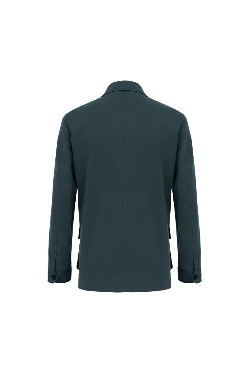 THEODORE Grey Cotton Jacket, view 2 of 3