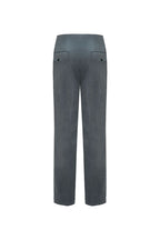 THEODORE Grey Box-Pleat Cotton Trousers, view 3 of 7