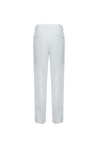 THEODORE Ivory Double-Pleat Linen Trousers, view 3 of 8