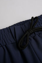 THEODORE Navy Polyester Trousers, view 3 of 7