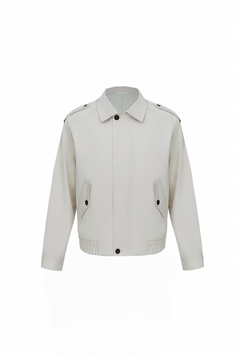 THEODORE Ivory Cotton Casual Jacket, view 1 of 4