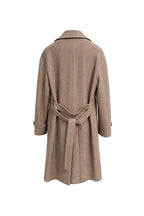 THEODORE Coffee Striped Wool Overcoat, view 2 of 7