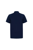 THEODORE The Gaeta Navy Cotton-Blend Stand-Collar Polo, view 3 of 7