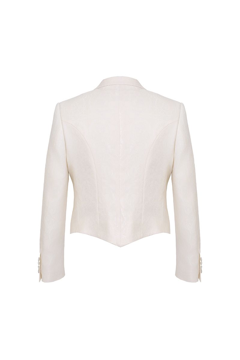 THEODORE White Jacquard Polyester Jacket, view 2 of 2