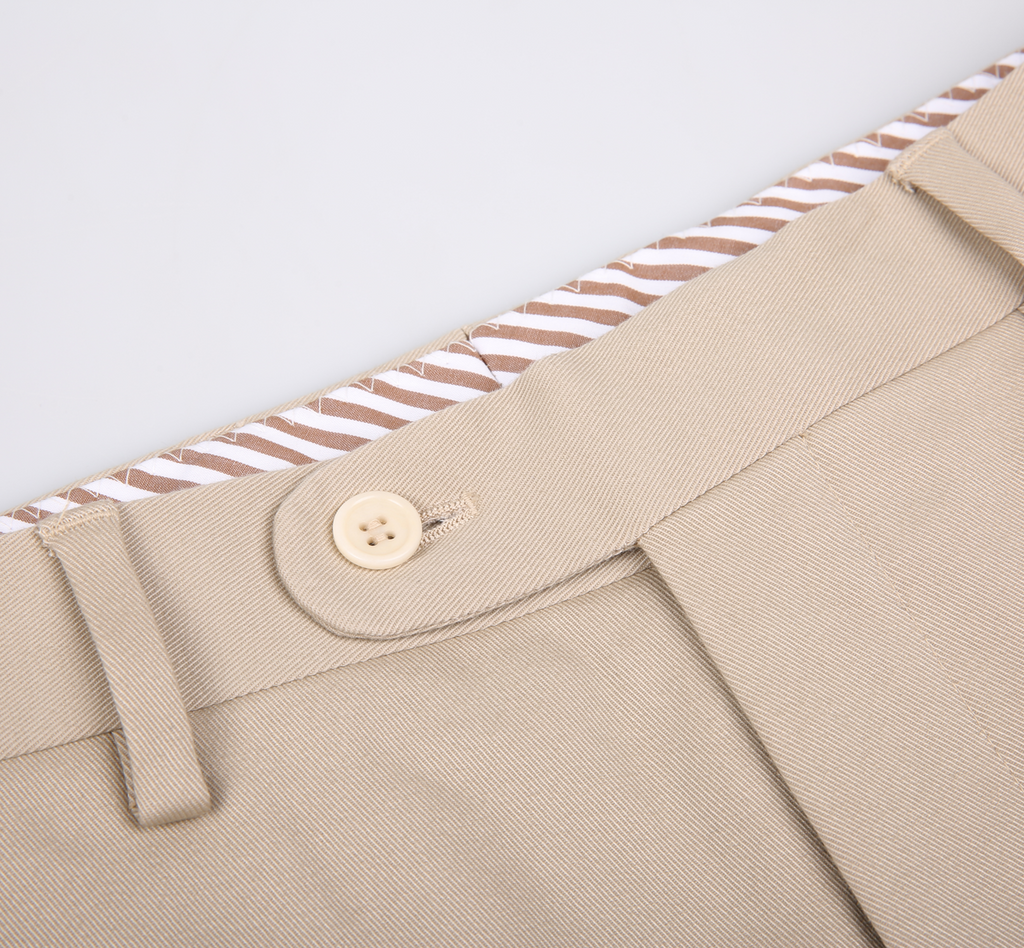THEODORE Khaki Cotton Trousers, view 4 of 6