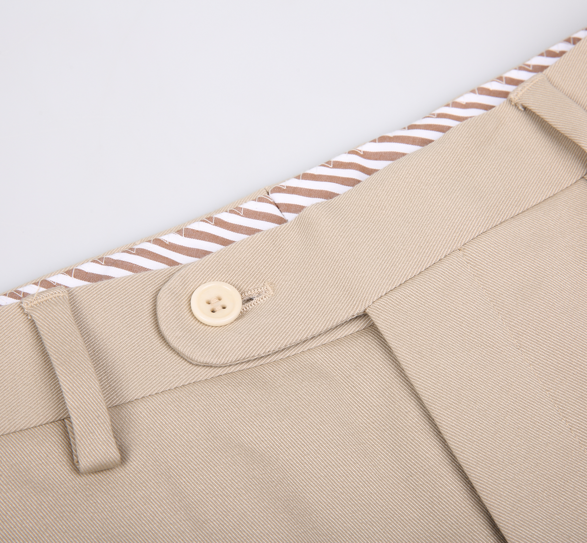 THEODORE Khaki Cotton Trousers, view 4 of 6