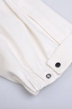 THEODORE Ivory Cotton Trousers, view 3 of 6
