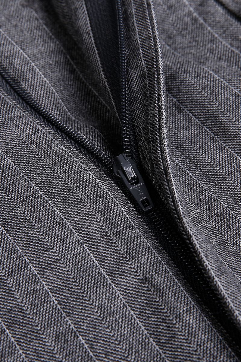 THEODORE Grey Striped Wool Trousers, view 3 of 5