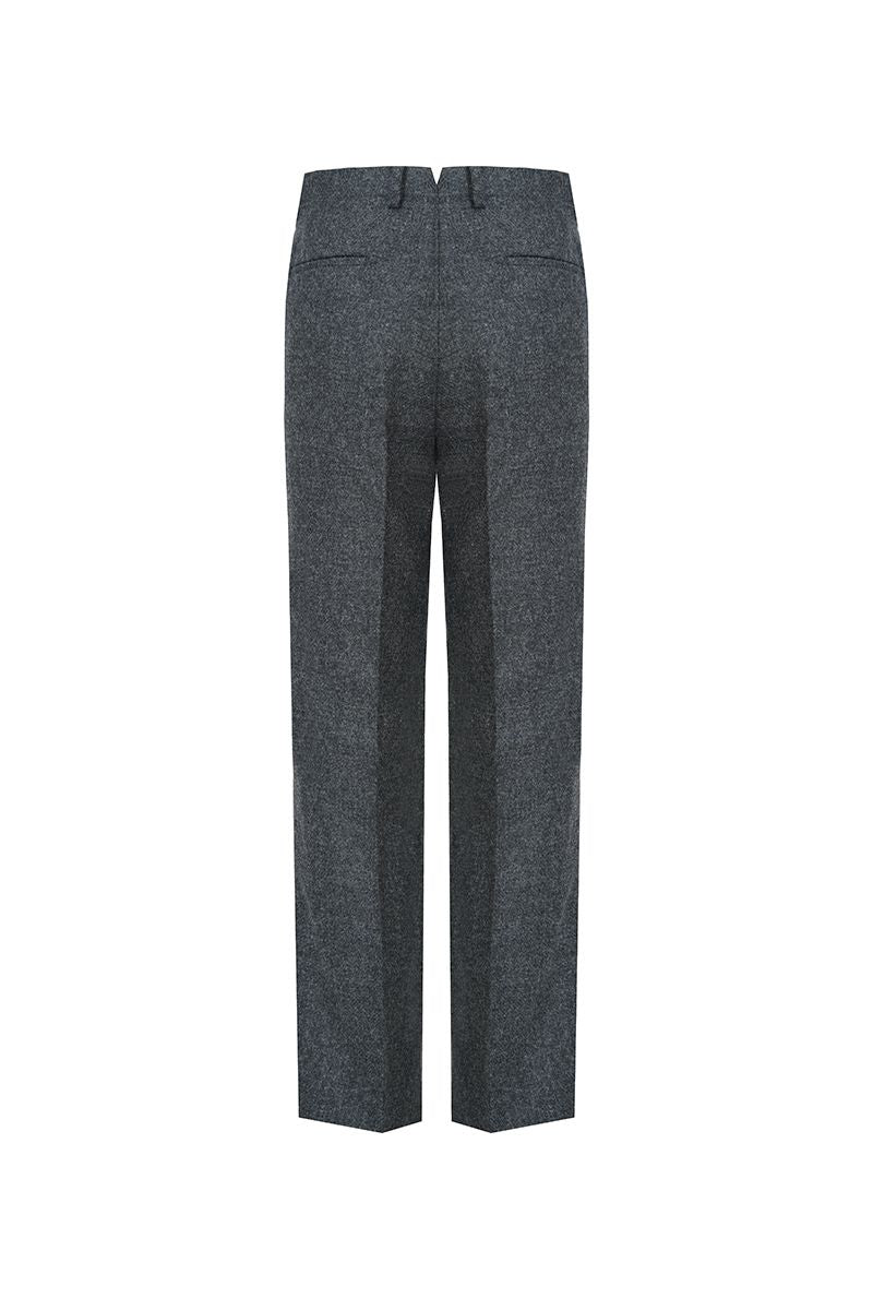 THEODORE Charcoal Heavyweight Wool Trousers, view 3 of 8