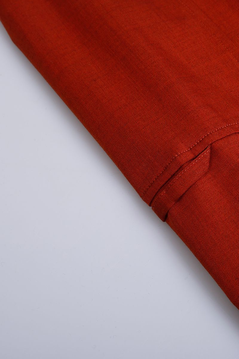 THEODORE Orange Cotton Shirt, view 3 of 6