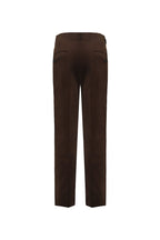 THEODORE Brown Double-Pleat Cotton Trousers, view 3 of 8