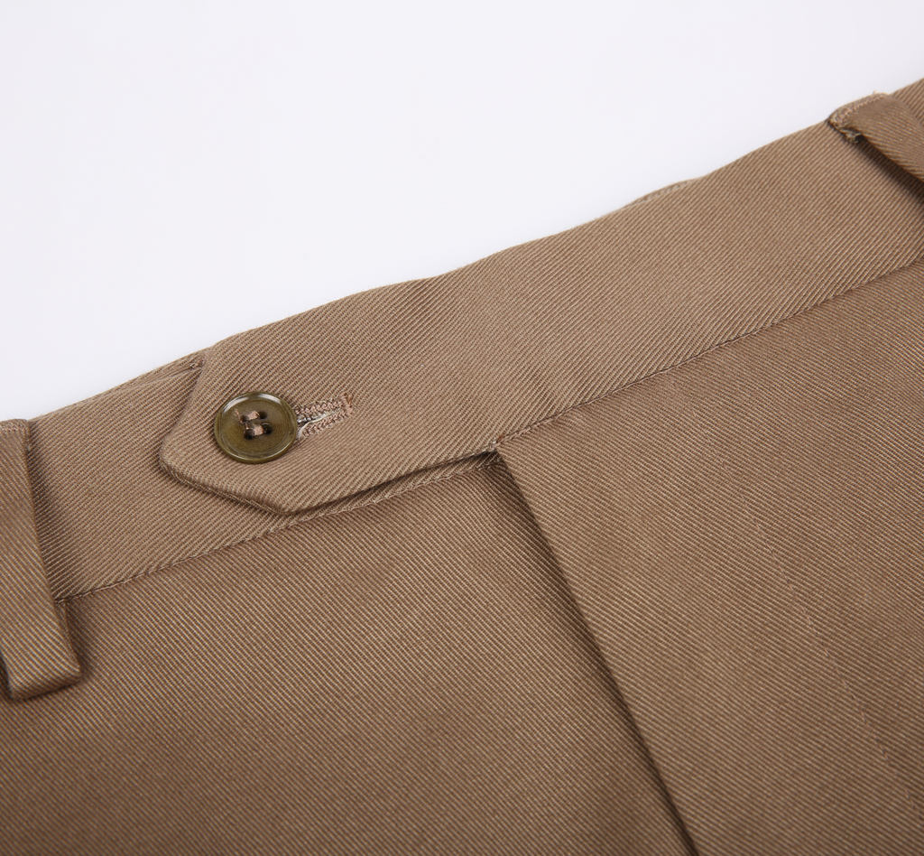 THEODORE Coffee Cotton Trousers, view 4 of 6