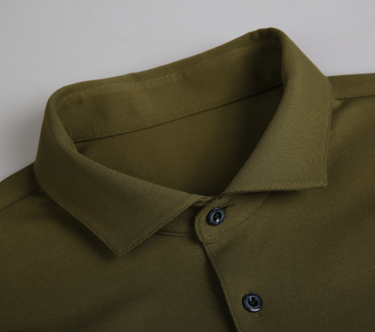 THEODORE The Favignana Olive Cotton-Blend Long-Sleeve Polo, view 3 of 6