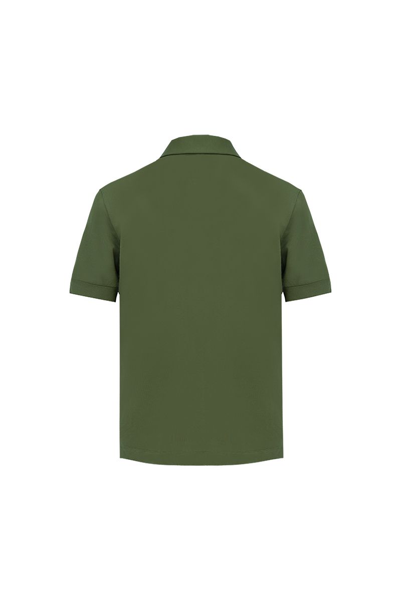THEODORE The Sotogrande Olive Cotton-Blend Polo, view 3 of 7